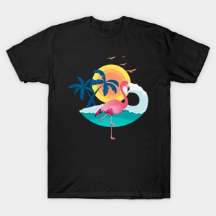 Summer Flamingo Sun T-Shirt